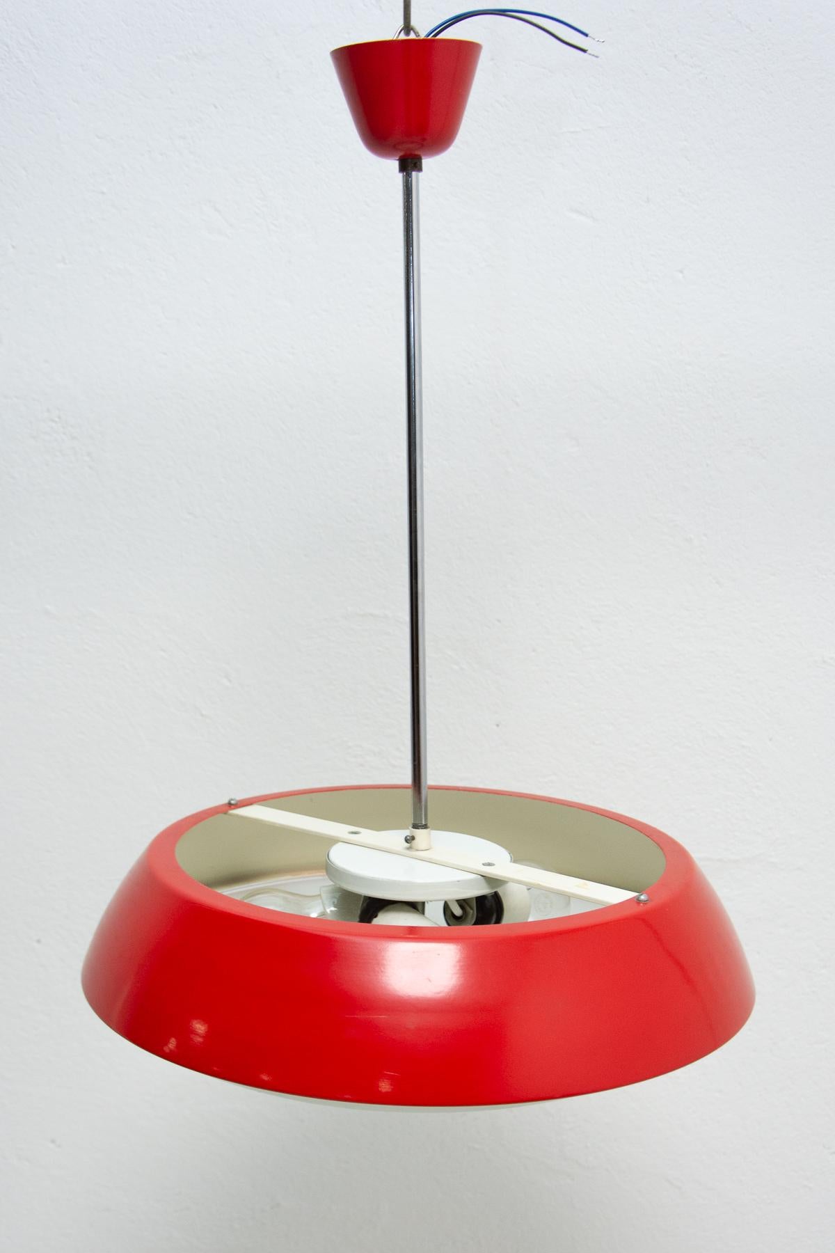 Midcentury Space-Age Pendant Lamp by Josef Hurka, Czechoslovakia, 1960s In Good Condition For Sale In Prague 8, CZ