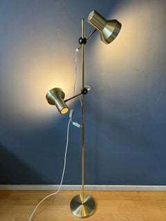 Mid Century Space Age Standing Floor Lamp Light with Aluminium Spots, 1970s
