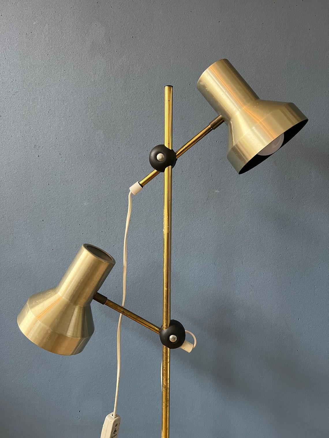 Mid Century Space Age Standing Floor Lamp Light with Aluminium Spots, 1970s For Sale 2