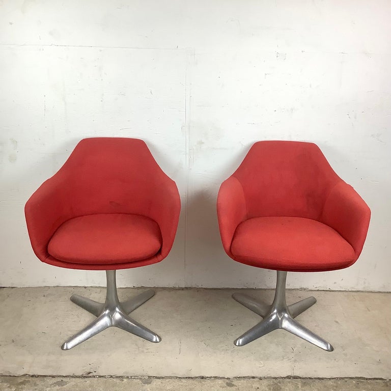 MidCentury Space Age Swivel Dining Chairs by Arkana For Sale at 1stDibs