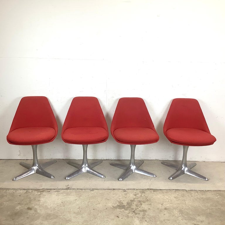 MidCentury Space Age Swivel Dining Chairs by Arkana For Sale at 1stDibs