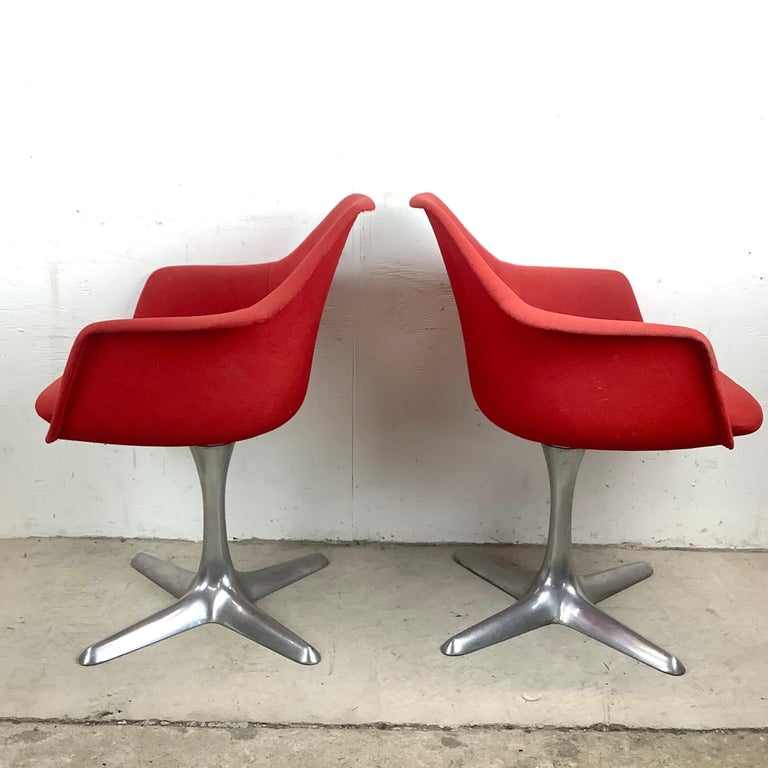 MidCentury Space Age Swivel Dining Chairs by Arkana For Sale at 1stDibs