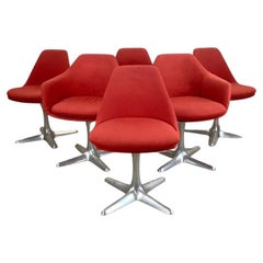 Mid-Century Space Age Swivel Dining Chairs by Arkana