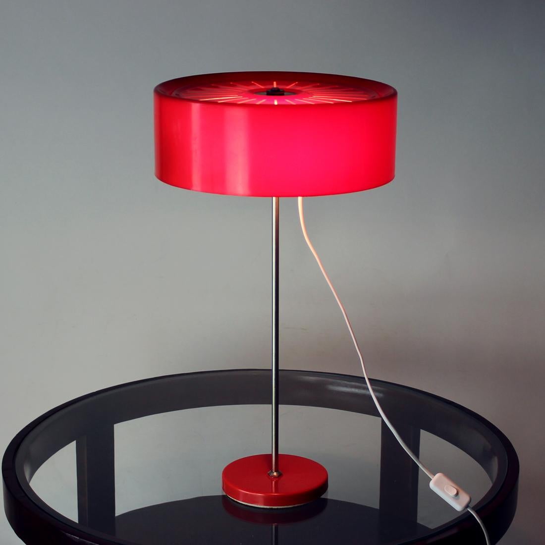 Mid Century Space Age Table Lamp By Kamenicky Senov, Czechoslovakia, 1970s For Sale 7