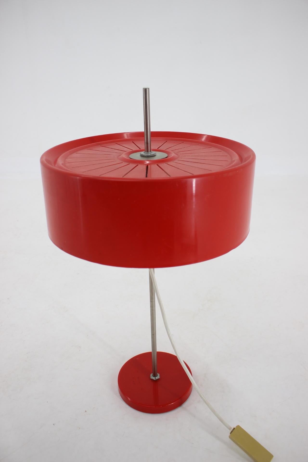 Metal Mid-Century Space Age Table Lamp by Kamenicky Senov, Czechoslovakia, 1970's