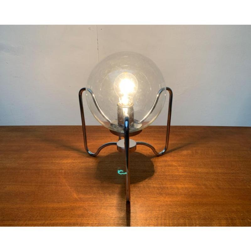 Mid-Century Modern Mid-Century Space Age Tripod Globe Table Lamp, 1960s For Sale
