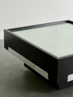 Mid-Century Space Age Willy Rizzo Style Mirrored Coffee Table