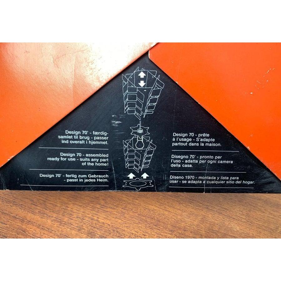 Plastica Lampada a sospensione Foldes gialla A Space Age di Gunner Jensen, 1970 in vendita