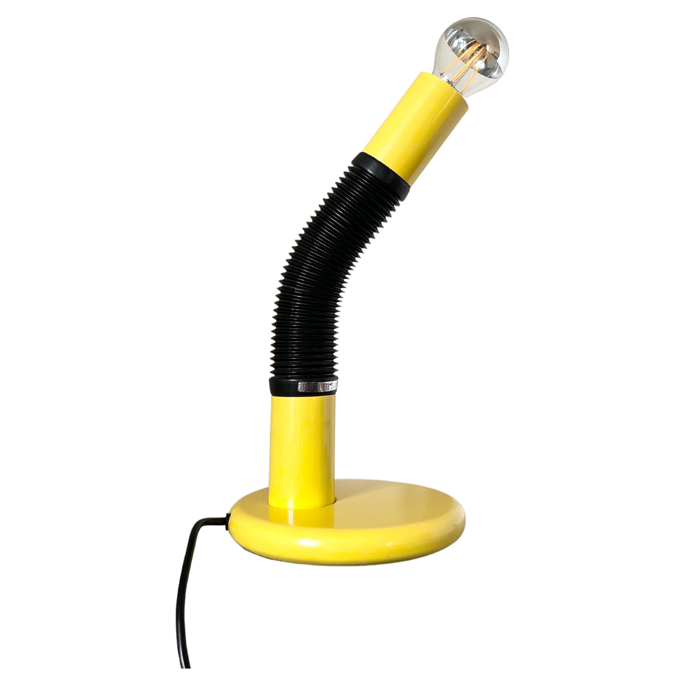 Mid Century Space Age Yellow Tubular Desk Lamp For Sale