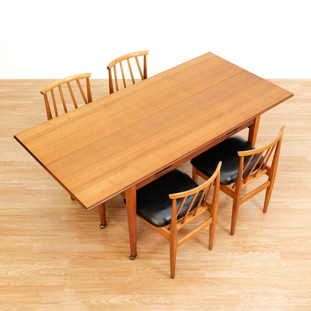 Mid Century Space Saving Dining Set and Credenza by Elliots of Newbury en vente 11