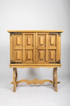 Mid-century Spanish brutalist bar cabinet
