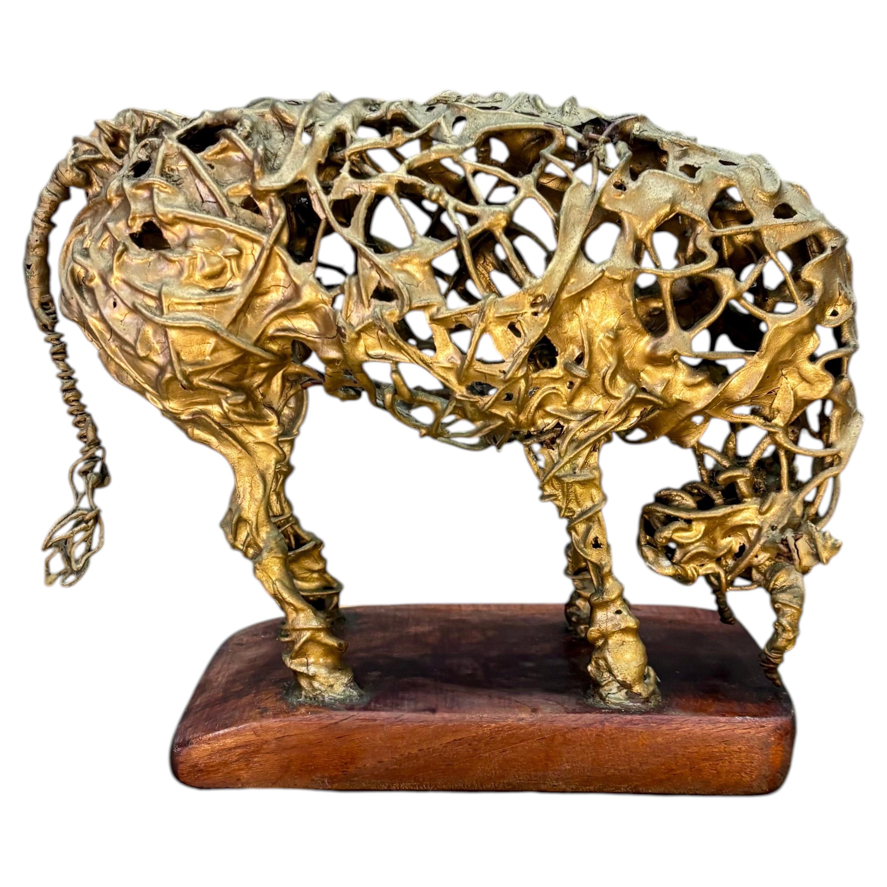 Spanische Brutalismus-Stier-Skulptur aus der Mitte des Jahrhunderts, Manuel Revelles zugeschrieben
