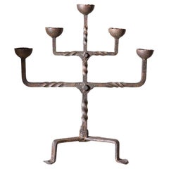 Mid century Spanish brutalist candelabra