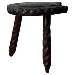 Mid Century Spanish Brutalist TriPod Milk Stool Witco Styling