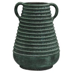 Mid-Century Spanish Ceramic Amphora Vase with Incised Decoration, 1960s