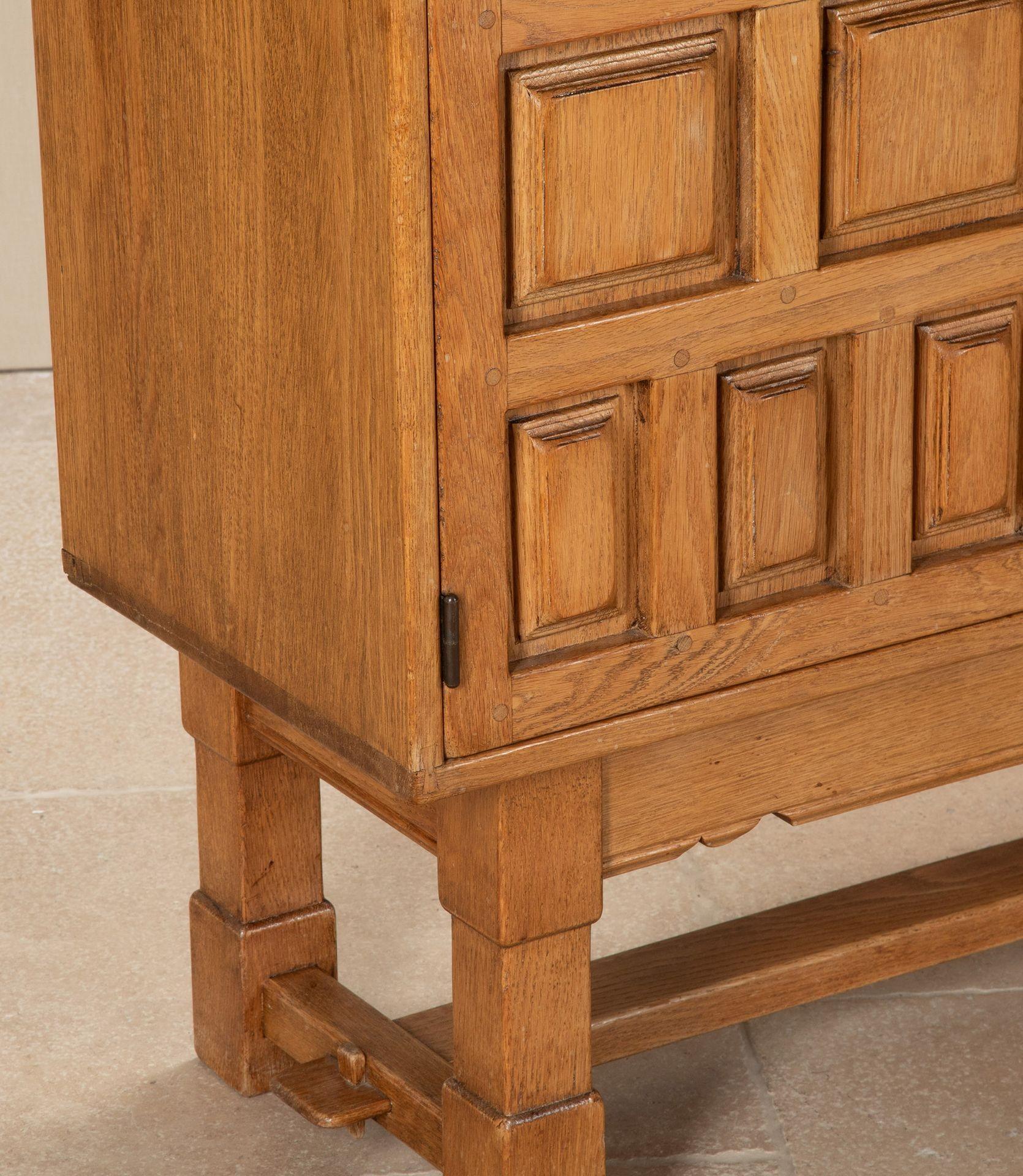 Mid Century Spanish Geometric Brutalist Sideboard For Sale 5