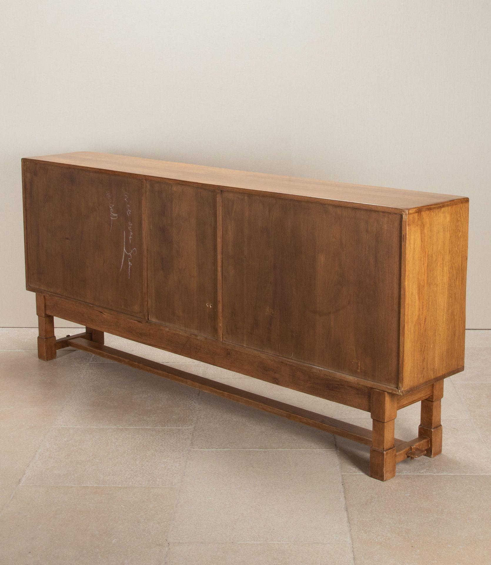20th Century Mid Century Spanish Geometric Brutalist Sideboard For Sale