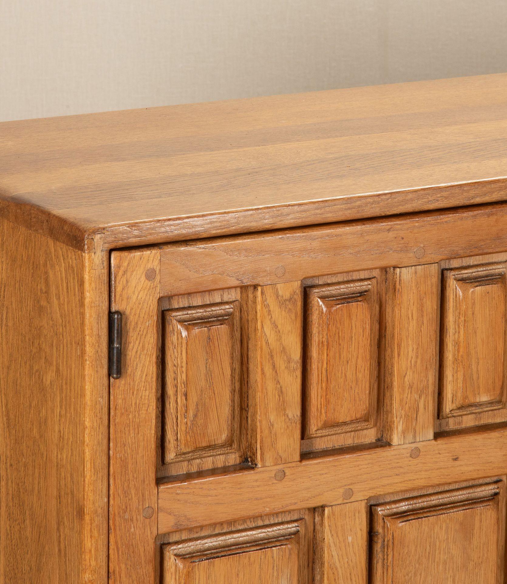 Mid Century Spanish Geometric Brutalist Sideboard For Sale 4