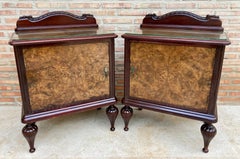 Mid Century Spanish Nightstands in Wood Set of 2
