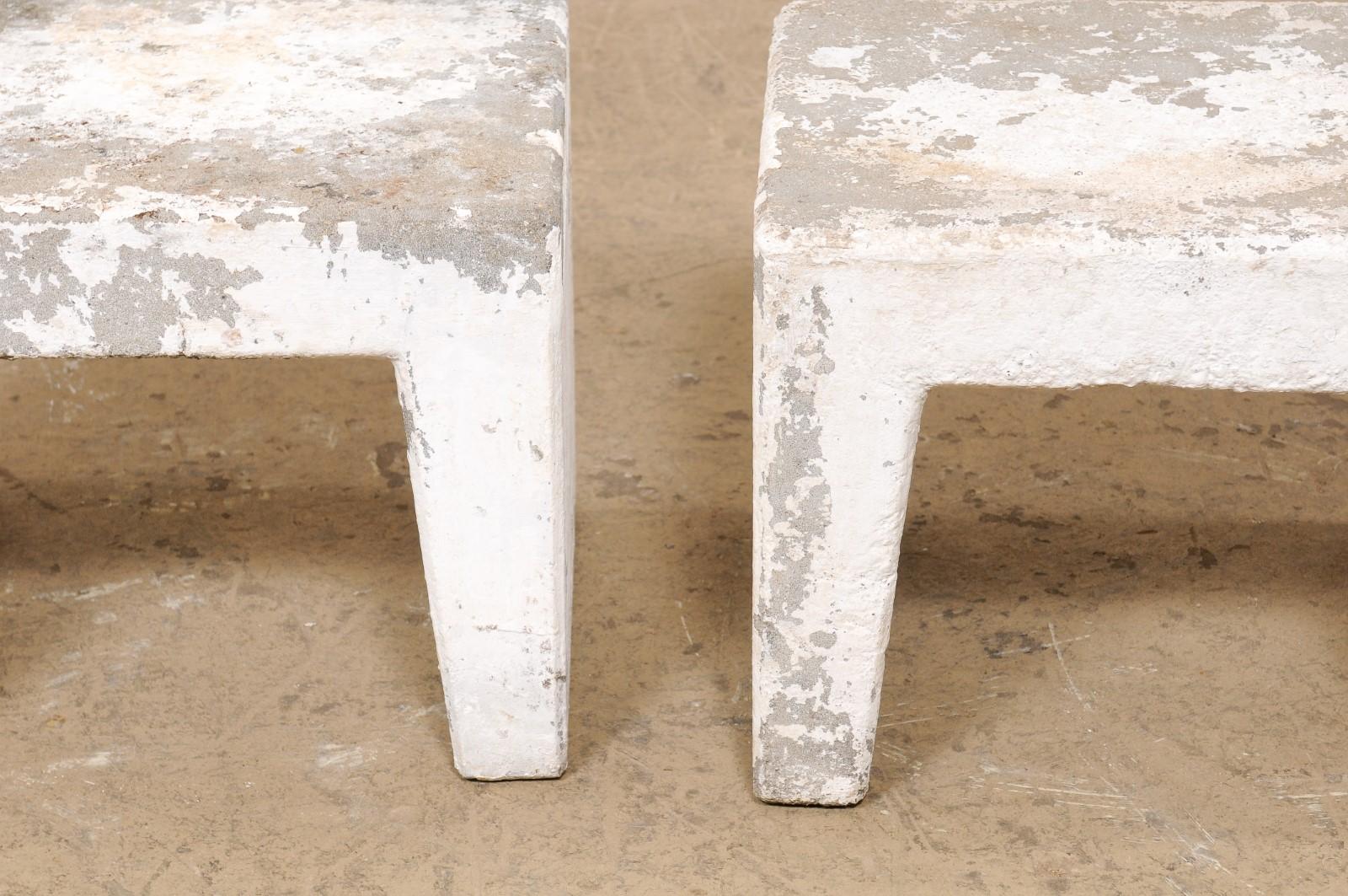 Midcentury Spanish Pair of Concrete Stands 'Could Be Drinks Tables' For Sale 7