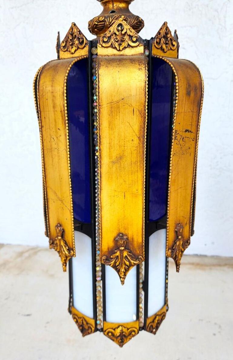Mid Century Spanish Pendant Light Chandelier For Sale 6