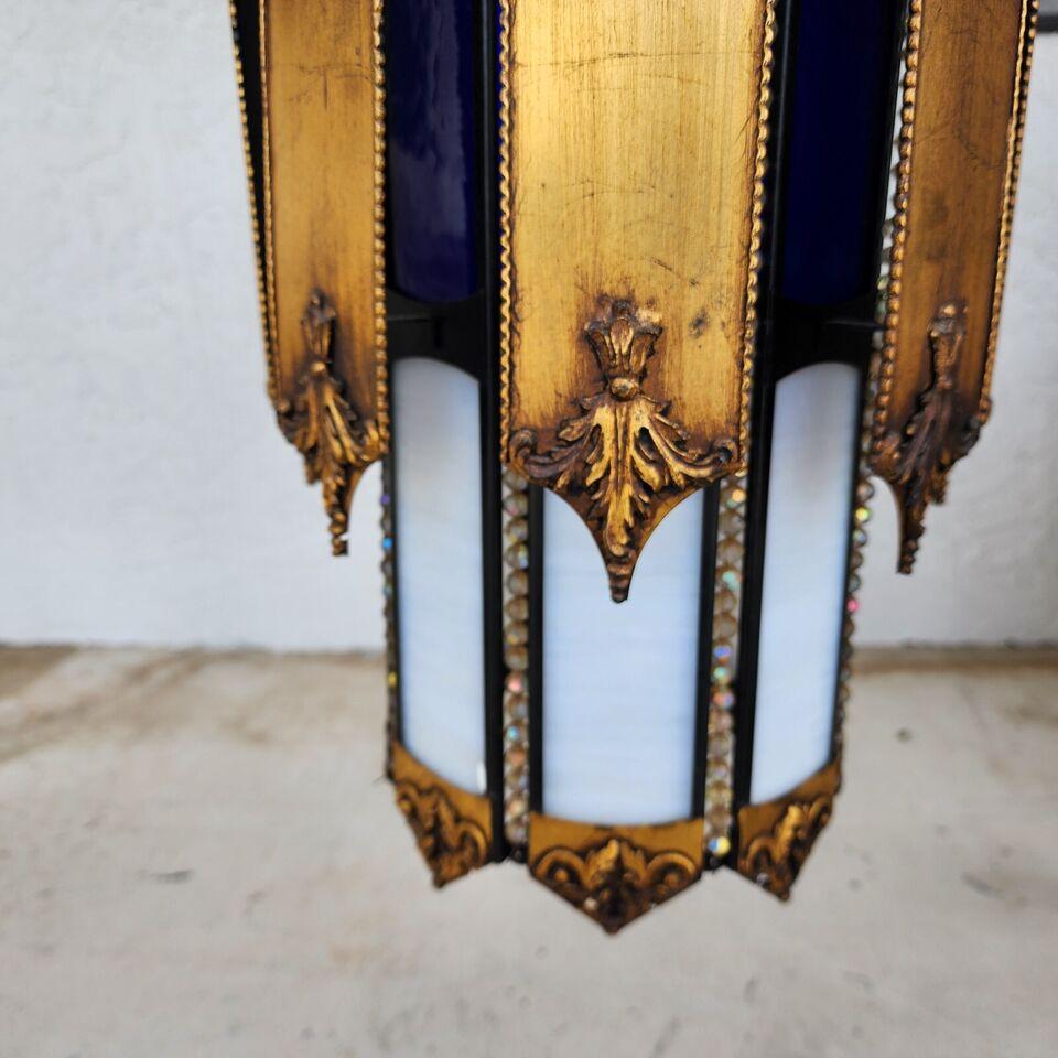Mid Century Spanish Pendant Light Chandelier For Sale 9