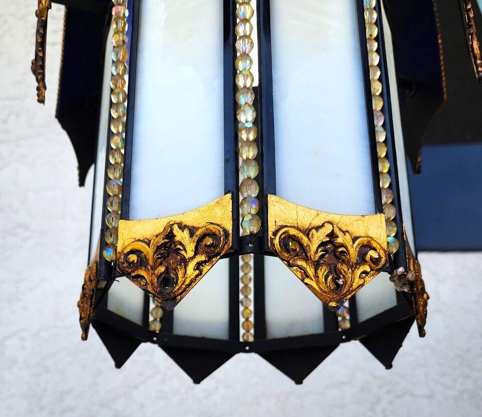 Mid Century Spanish Pendant Light Chandelier For Sale 2