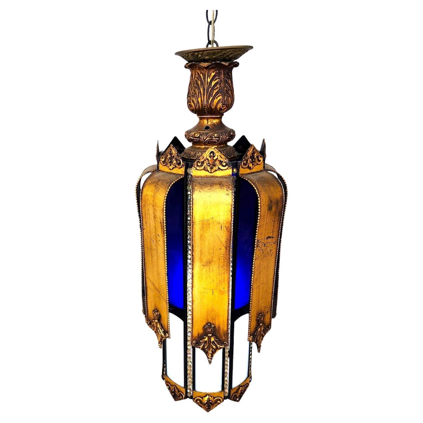 Mid Century Spanish Pendant Light Chandelier For Sale