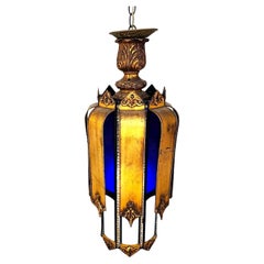 Vintage Mid Century Spanish Pendant Light Chandelier