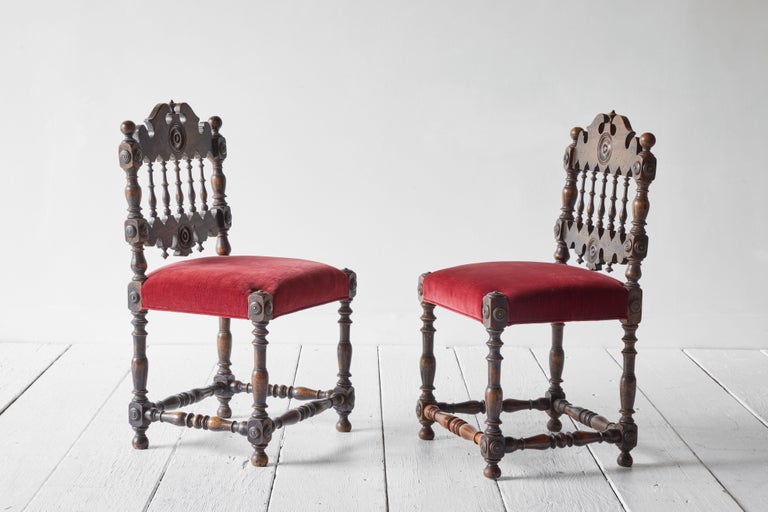 MidCentury Spanish Revival Chairs at 1stDibs