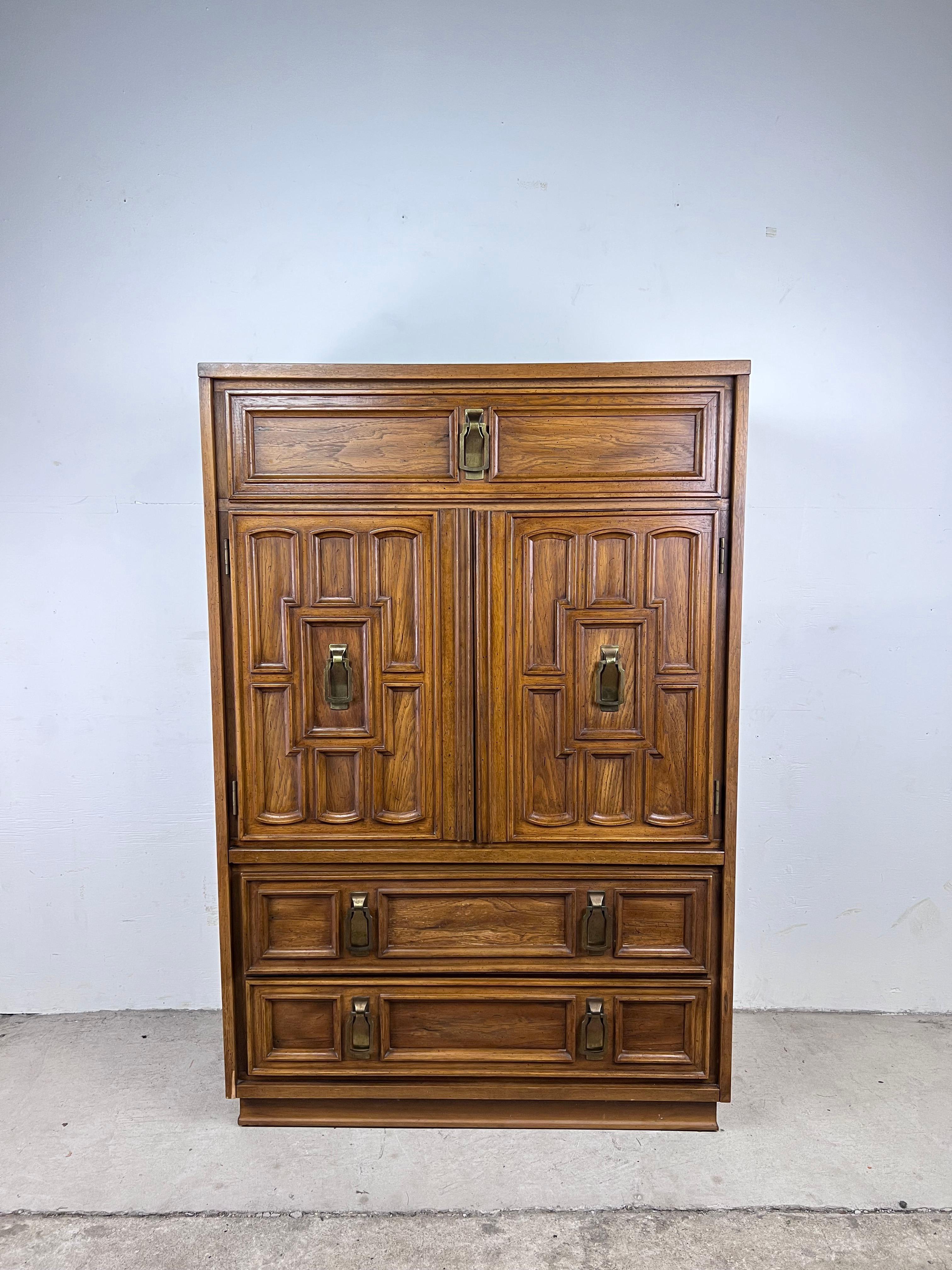 Mid Century Spanish Revival Gentleman's Chest Armoire For Sale 8