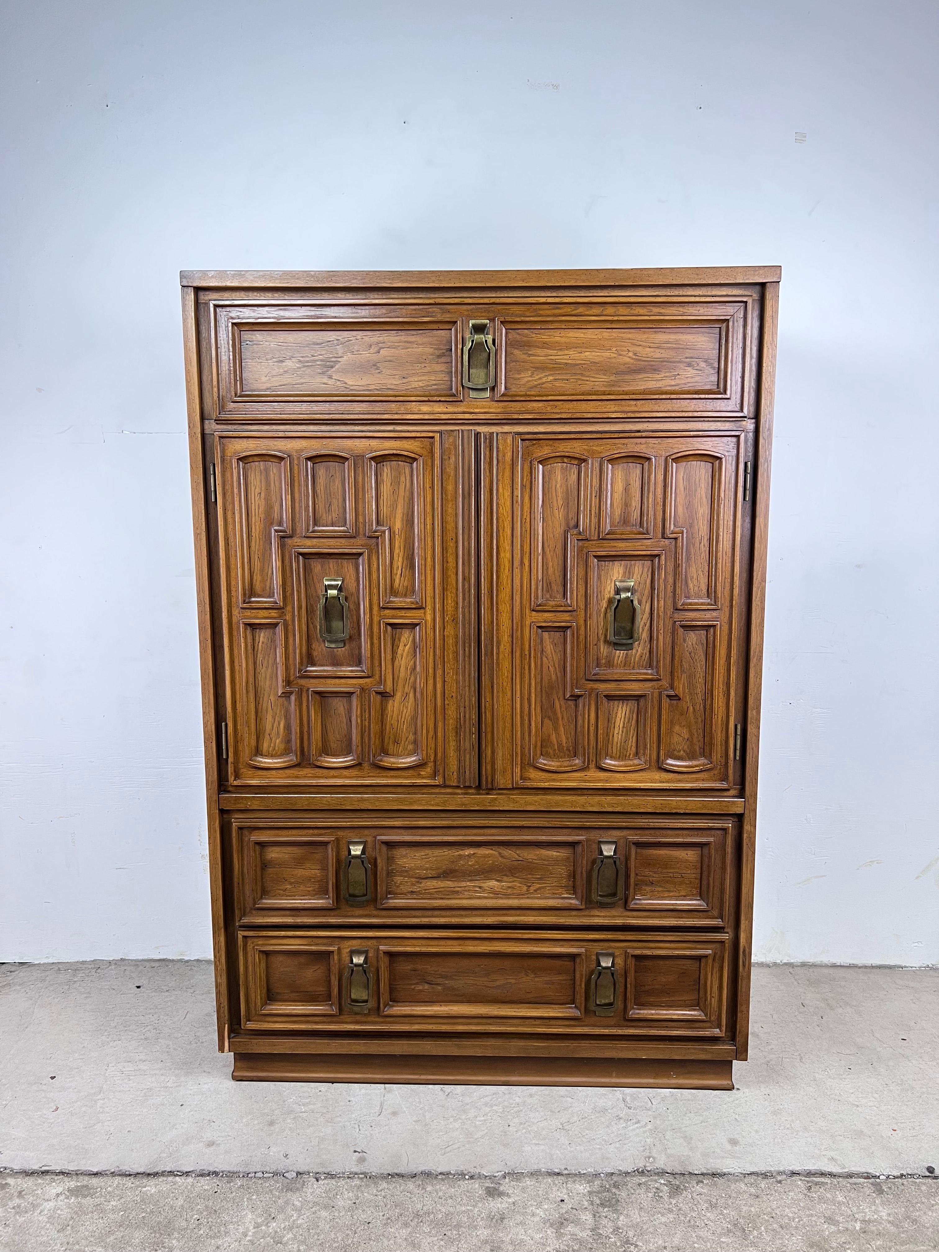 Mid Century Spanish Revival Gentleman's Chest Armoire For Sale 9