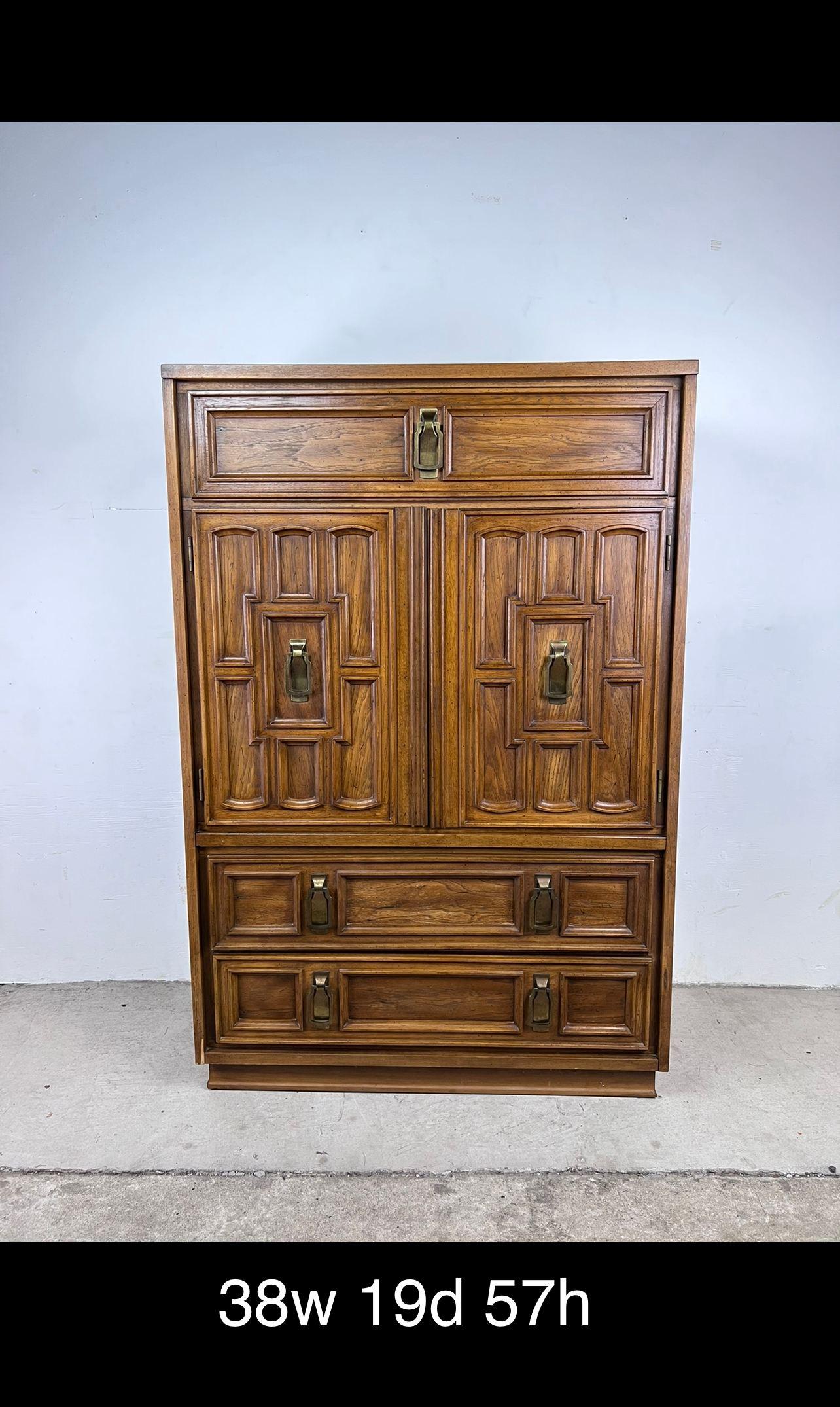 Mid Century Spanish Revival Gentleman's Chest Armoire For Sale 10