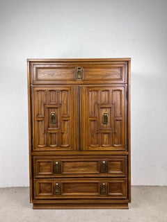 Mid Century Spanish Revival Gentleman's Chest Armoire