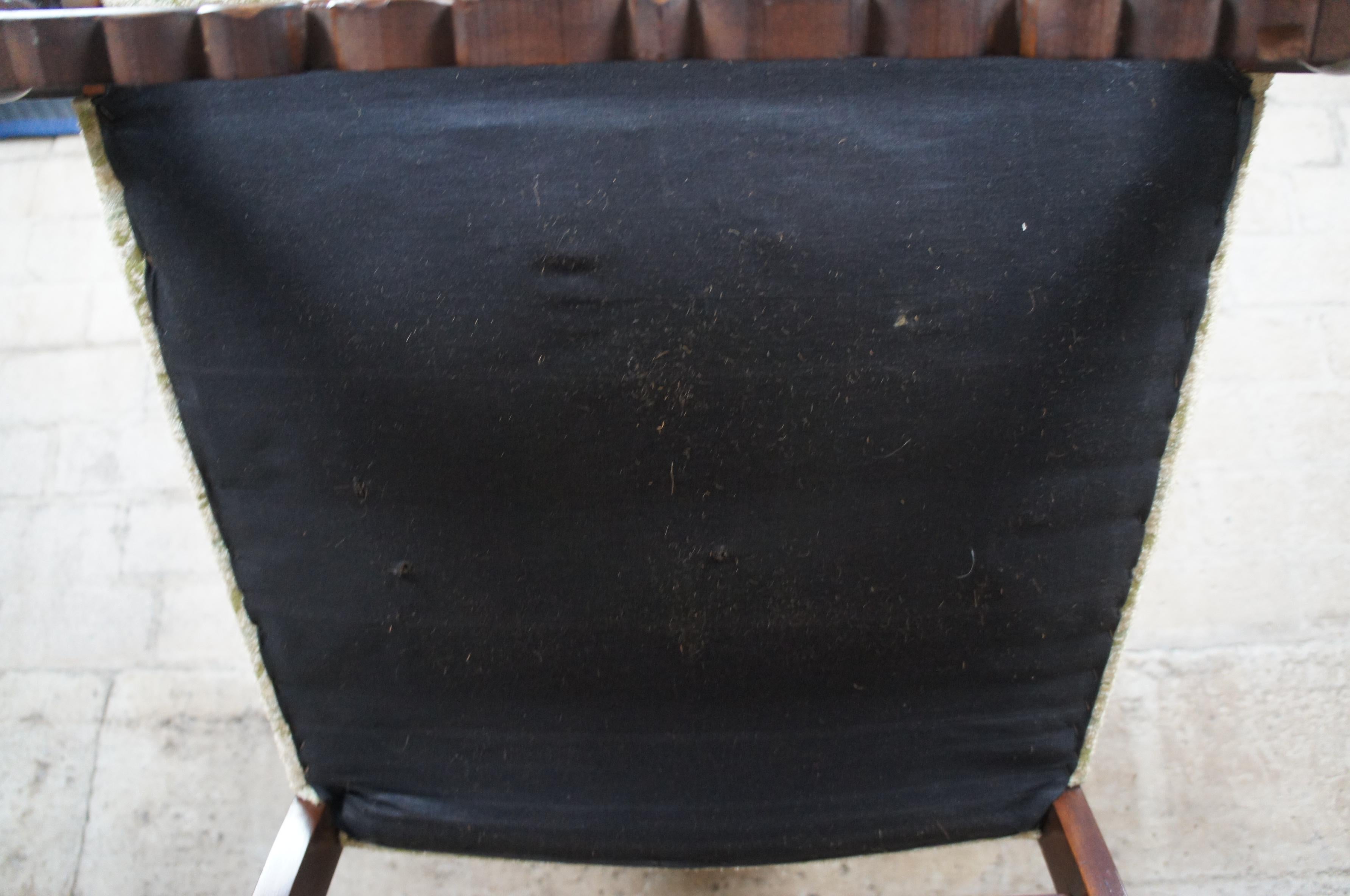 Mid Century Spanish Revival Mahogany Carved Occasional Arm Desk Side Chair 6