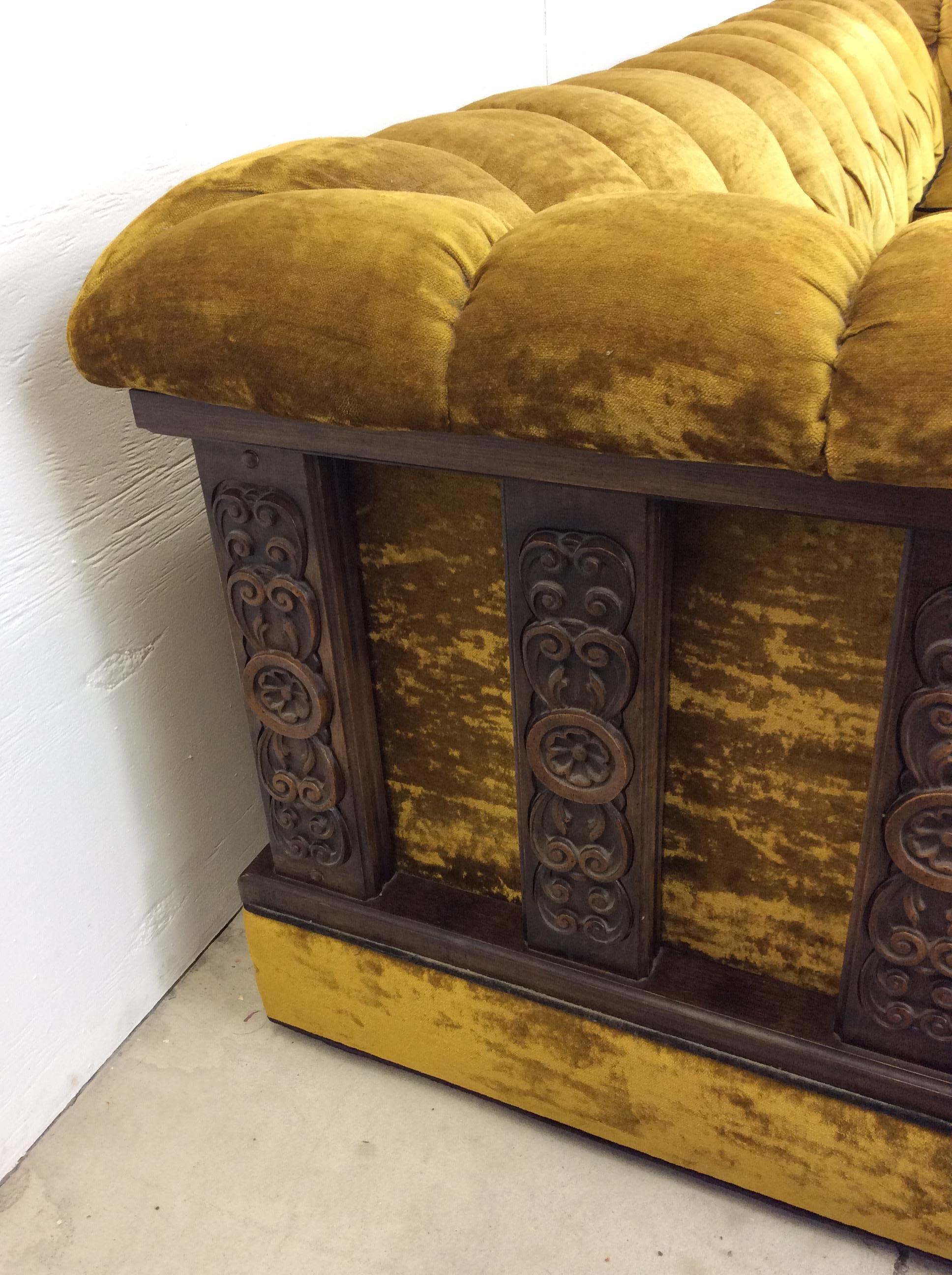 Mid Century Spanish Revival Sofa with Tufted Back 5