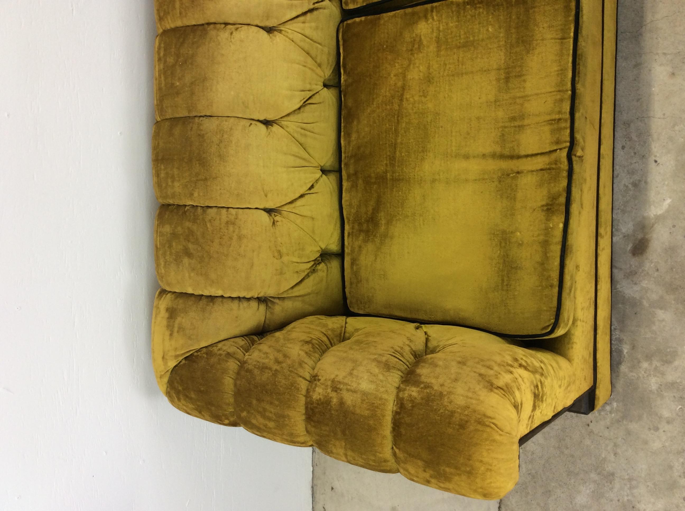 Mid Century Spanish Revival Sofa with Tufted Back 8