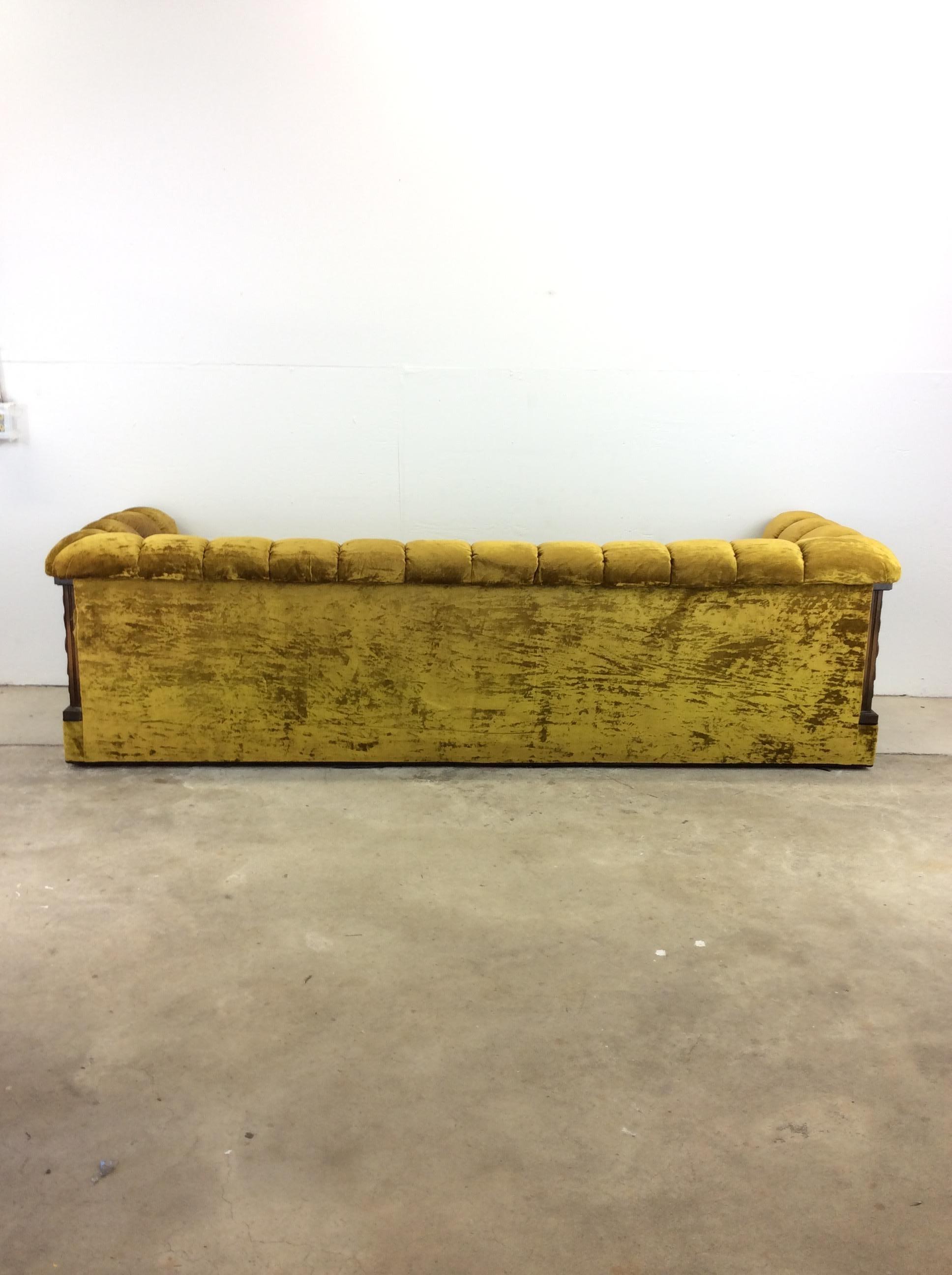 Mid Century Spanish Revival Sofa with Tufted Back 9