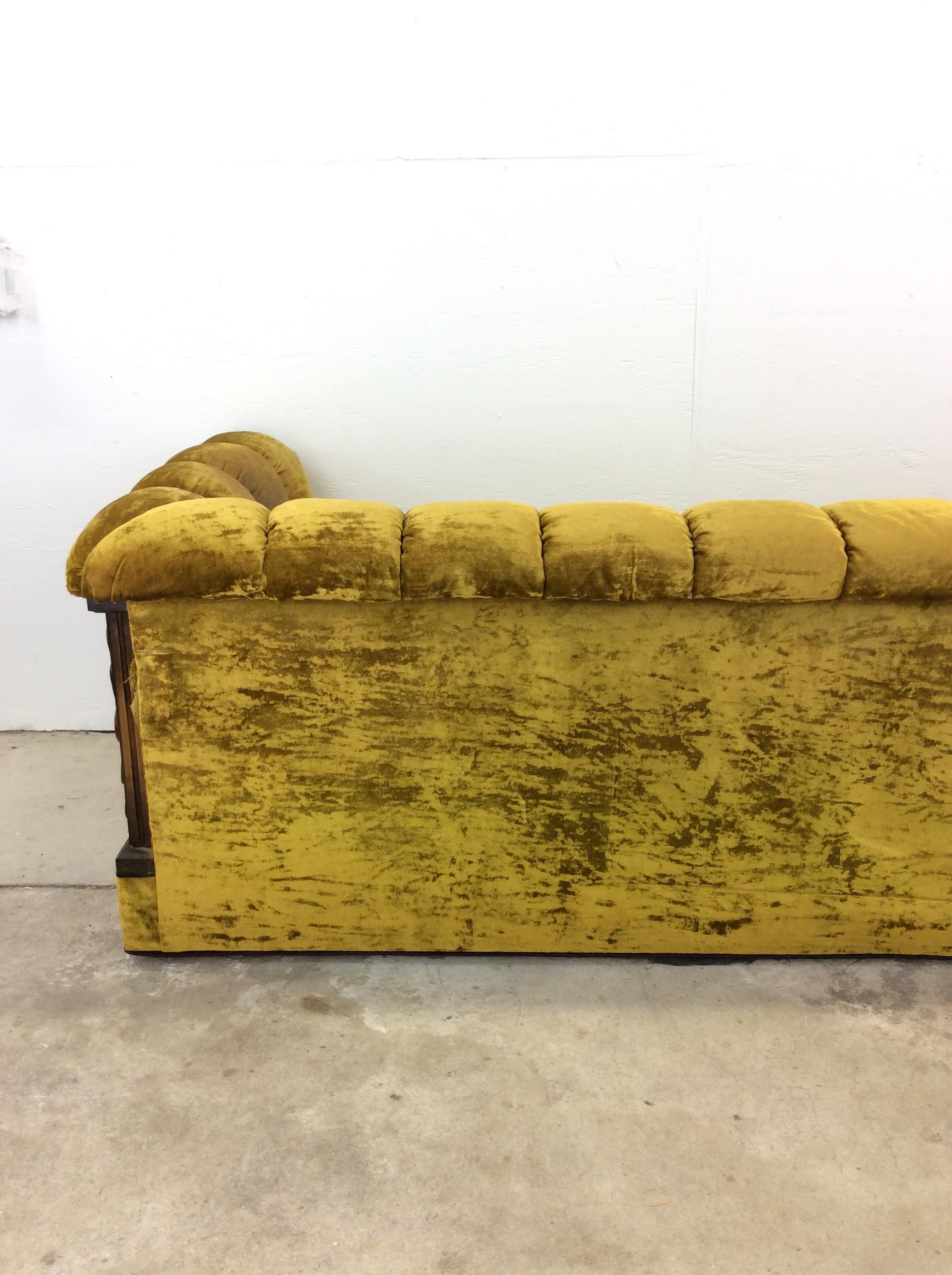Mid Century Spanish Revival Sofa with Tufted Back 10
