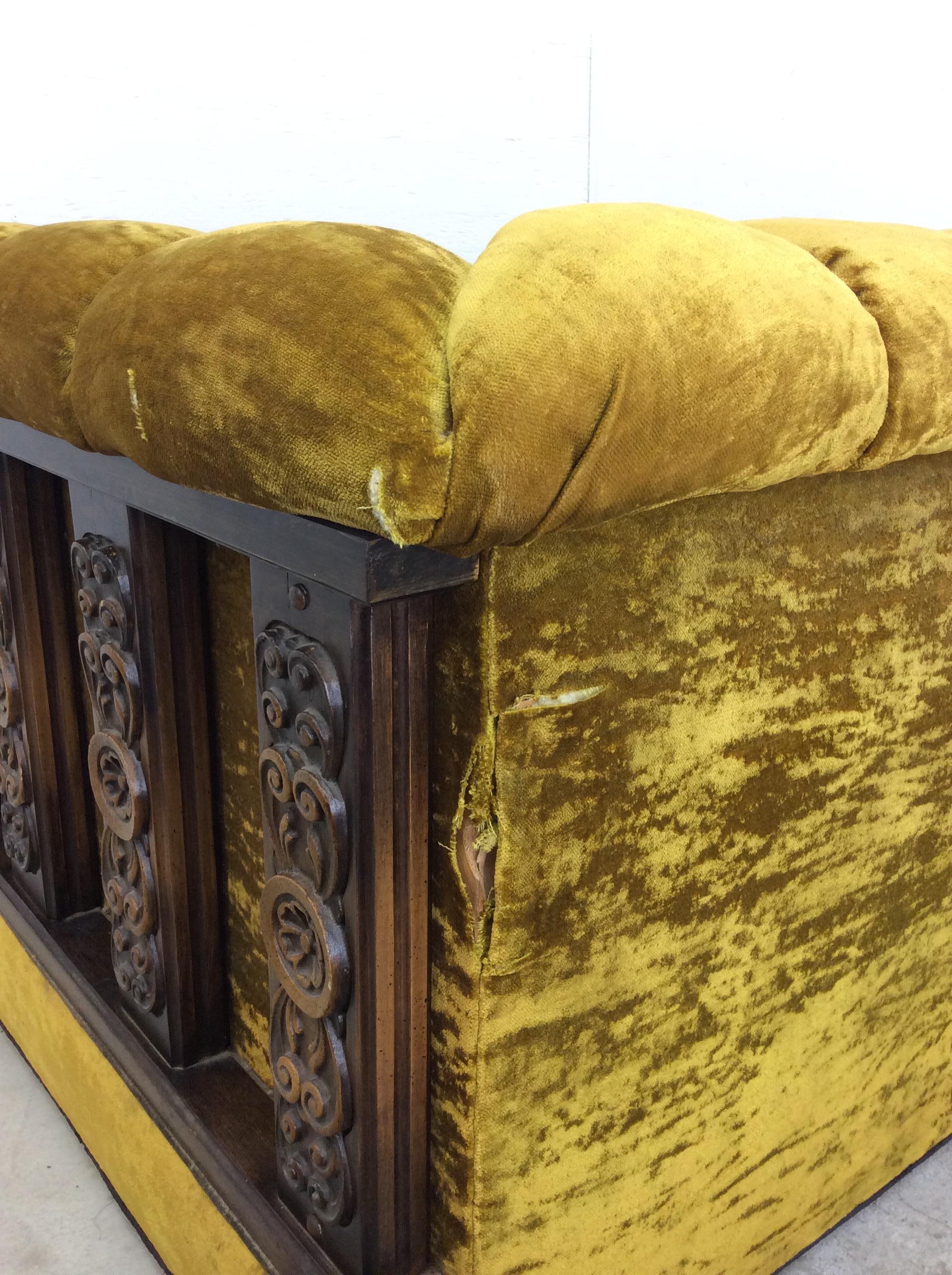 Mid Century Spanish Revival Sofa with Tufted Back 13