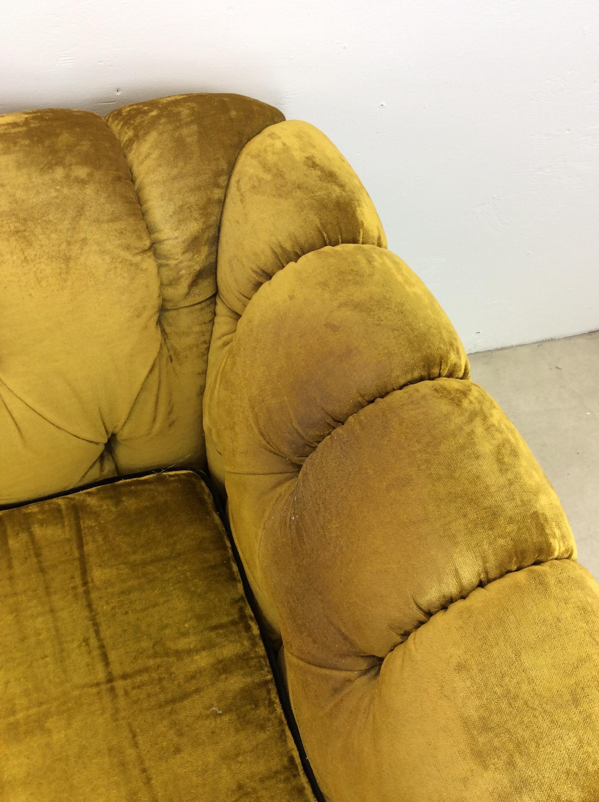Mid Century Spanish Revival Sofa with Tufted Back In Good Condition In Freehold, NJ