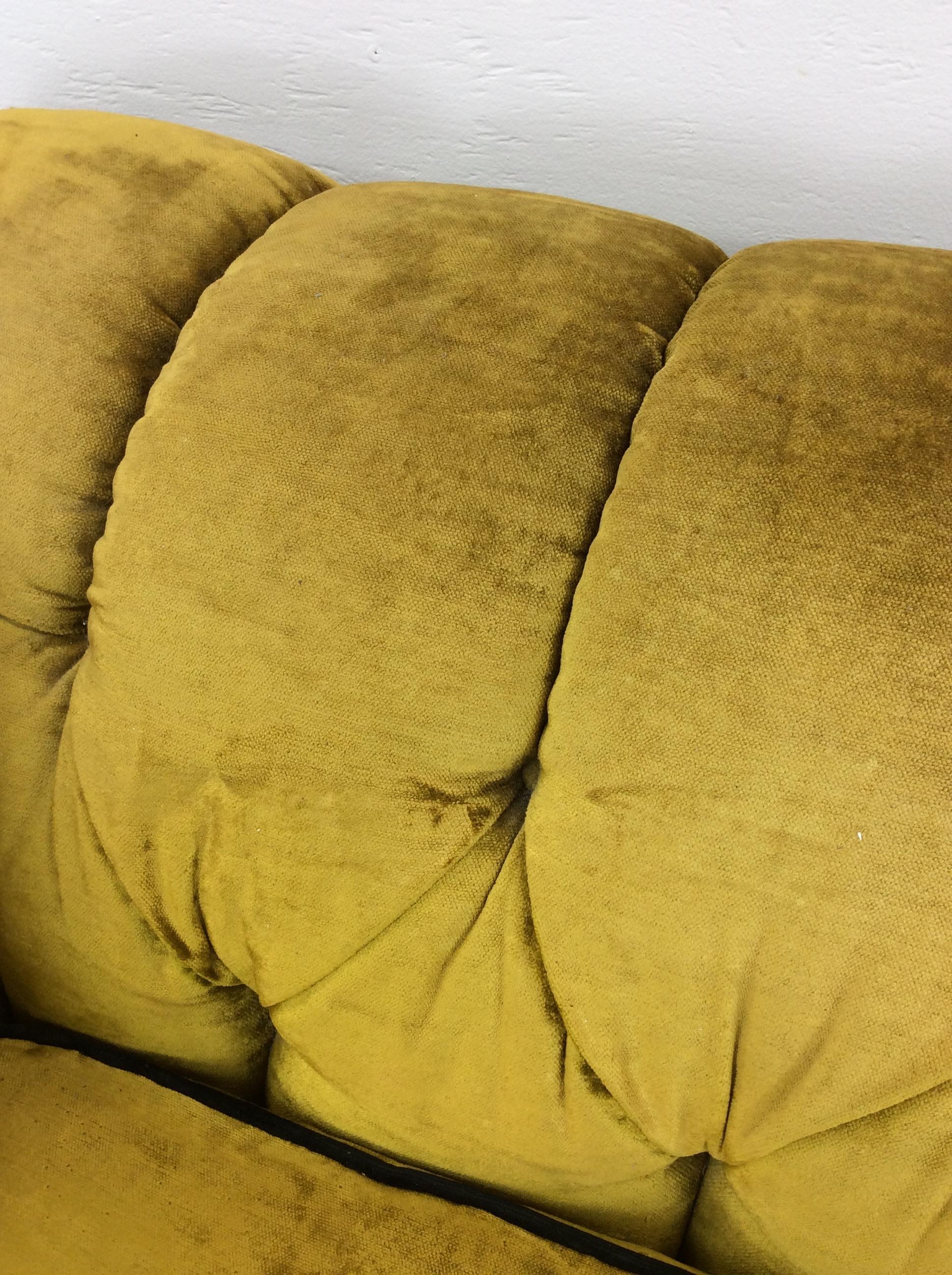 20th Century Mid Century Spanish Revival Sofa with Tufted Back