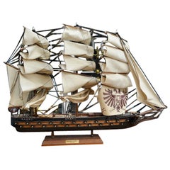 Mid-Century Spanish Souvenir Model of a late 18 Century Frigate