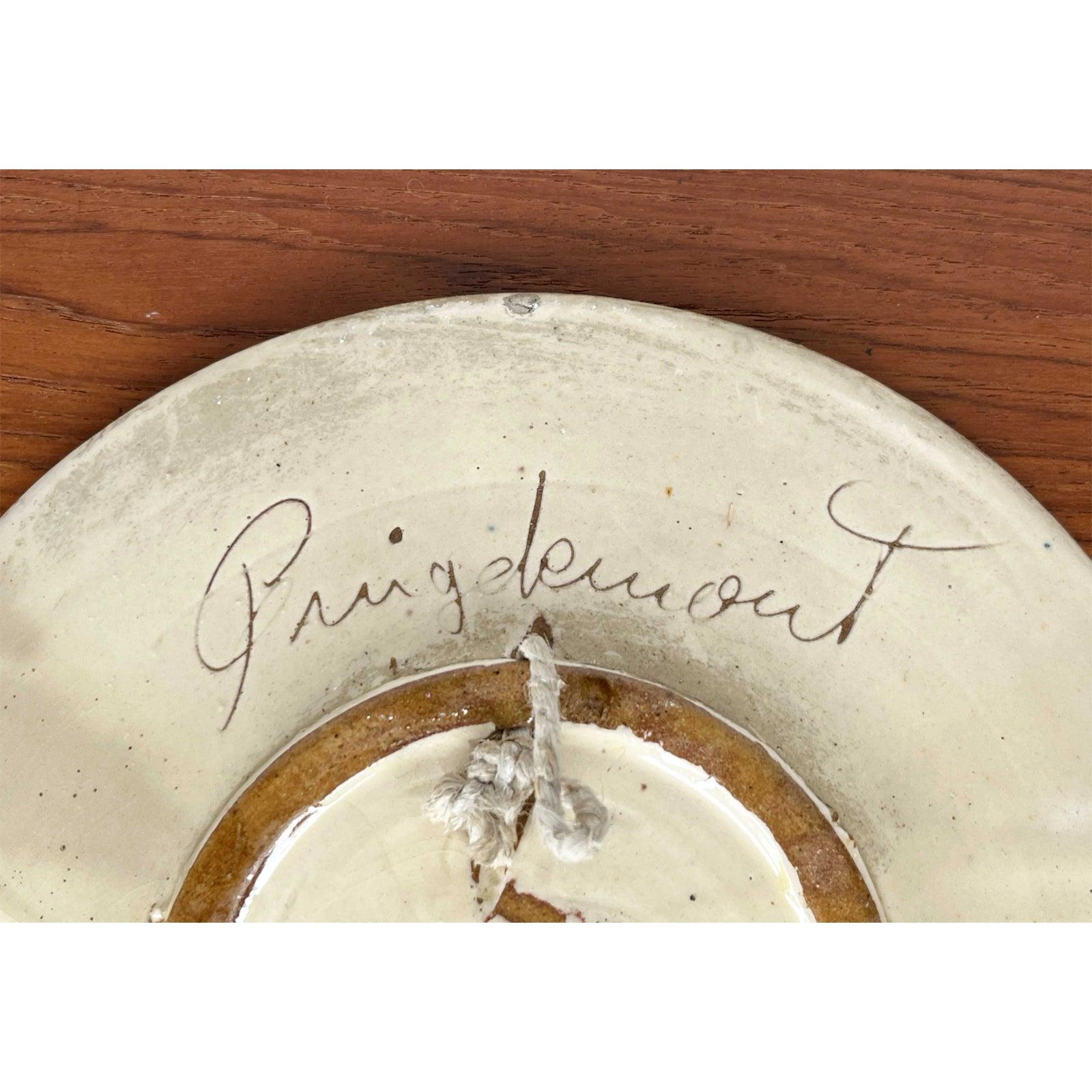 Spanische Studio Pottery Wandteller mit Fish Design, 1960er Jahre, Mitte des Jahrhunderts im Angebot 4