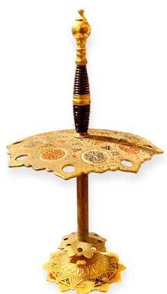 Mid Century Spanish Vintage Toledo 8 Sword Cocktail Martini Sticks On Stand