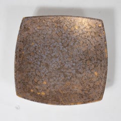 Midcentury Speckled Bronze & White Porcelain Decorative Dish by Rosenthal