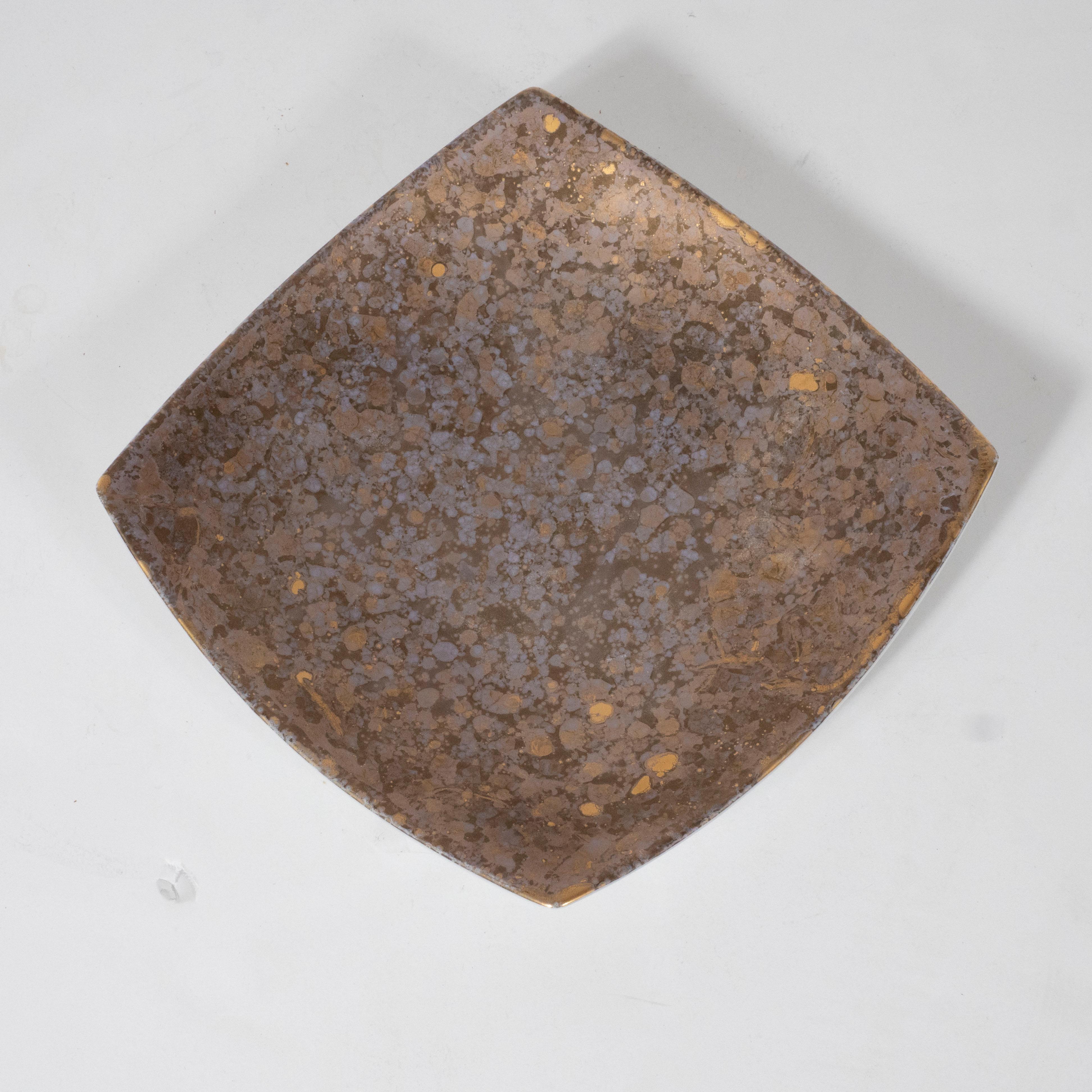 Bronze gesprenkelt & Dekorative Schale aus weißem Porzellan von Rosenthal aus der Jahrhundertmitte (Ende des 20. Jahrhunderts) im Angebot