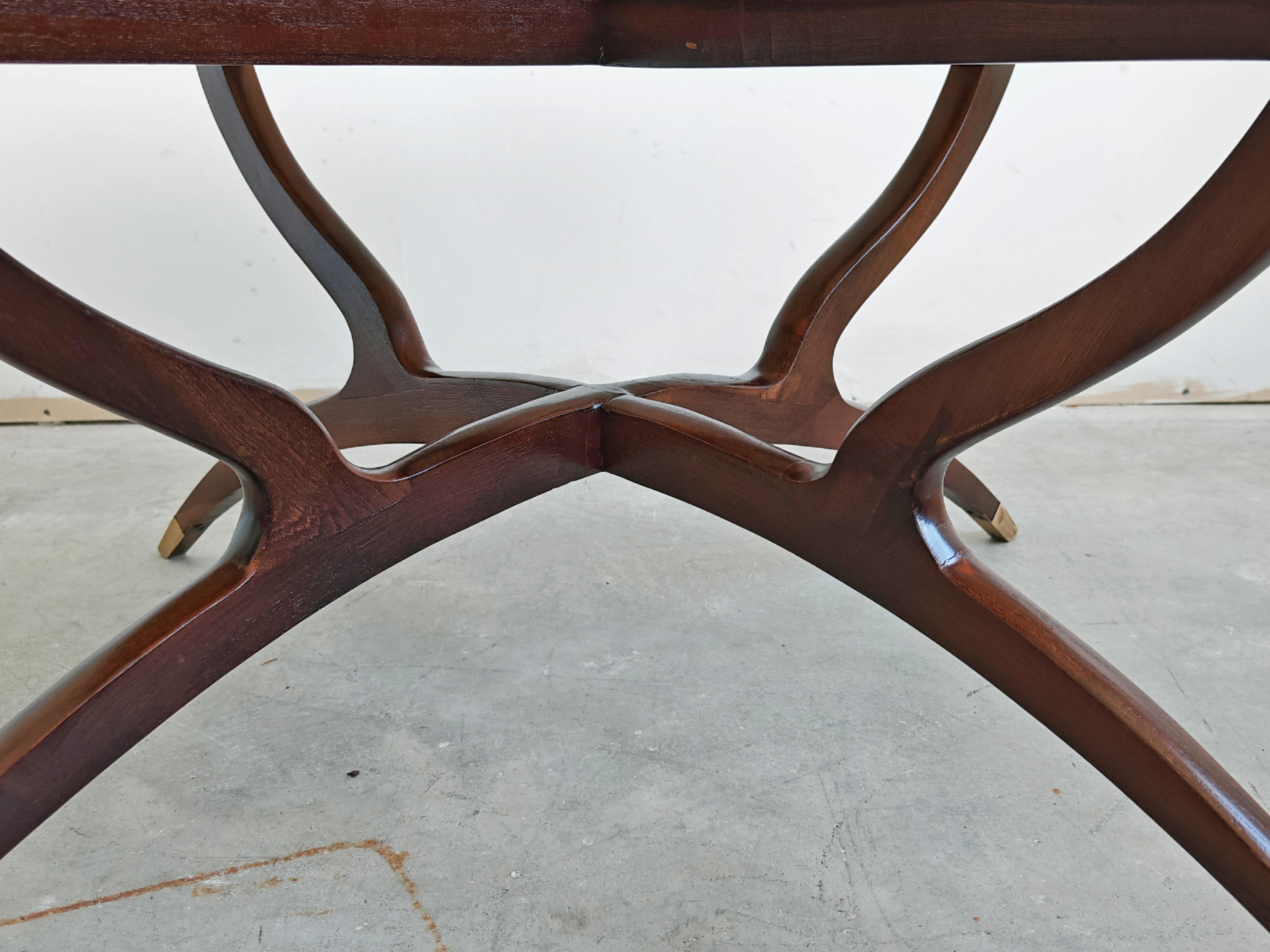 Tavolino da caffè Mid Century Spider in legno di Wood nello stile di Carlo di Carli in vendita 3