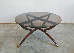 Tavolino da caffè Mid Century Spider in legno di Wood nello stile di Carlo di Carli