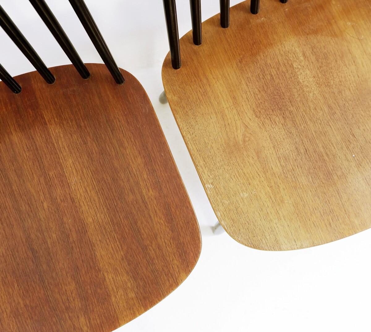 Midcentury Spindle Back Dining Chairs by Yngve Ekström for Pastoe, Netherlands For Sale 4